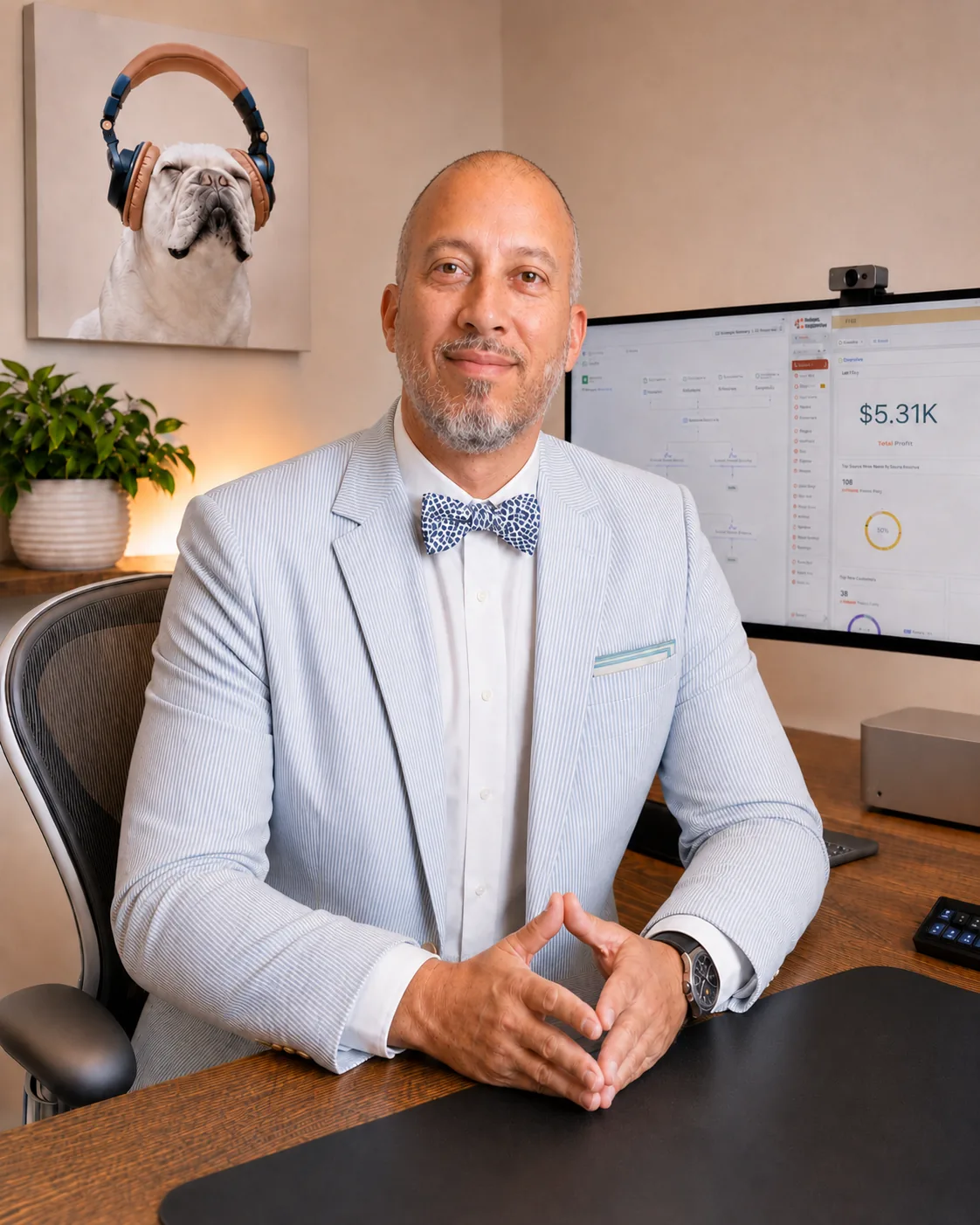 Tony Eppright at his desk